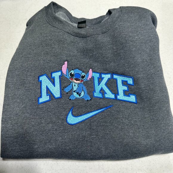 Nike Stitch Embroidered Adult Unisex Crewneck Sweatshirt - Picture 3 of 7